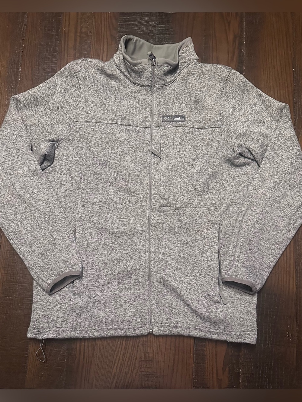 Columbia Men's Sweater Weather Full-Zip Fleece Jacket Heather Gray Size Large